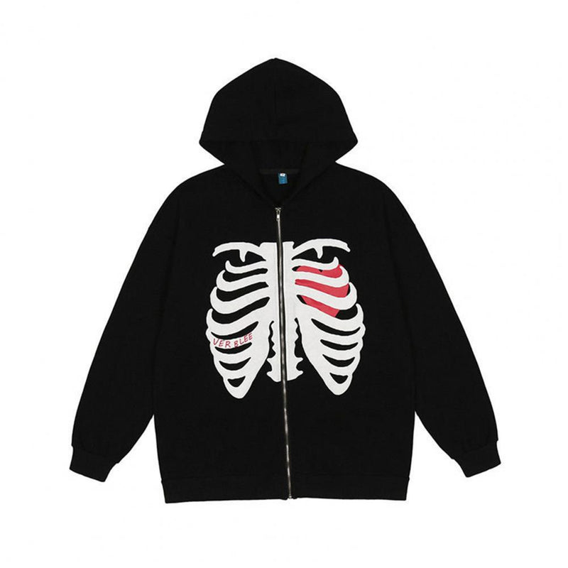 TRAPPED HEART ZIPPER HOODIE