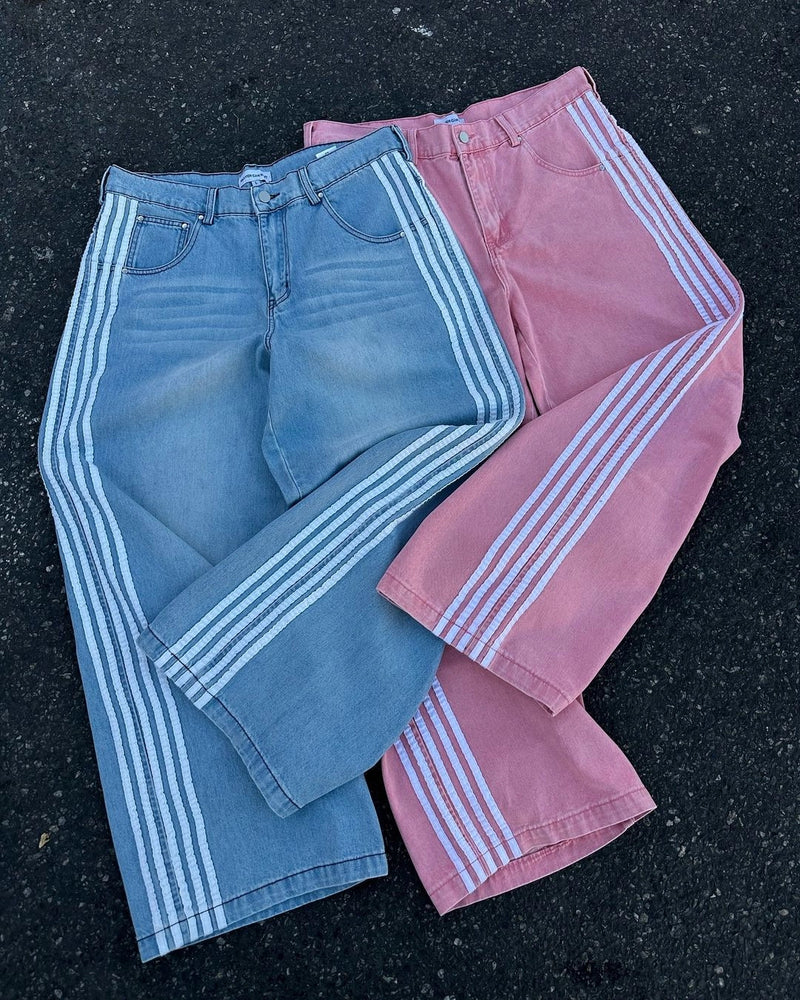 STRIPED SWEATPANTS JEANS